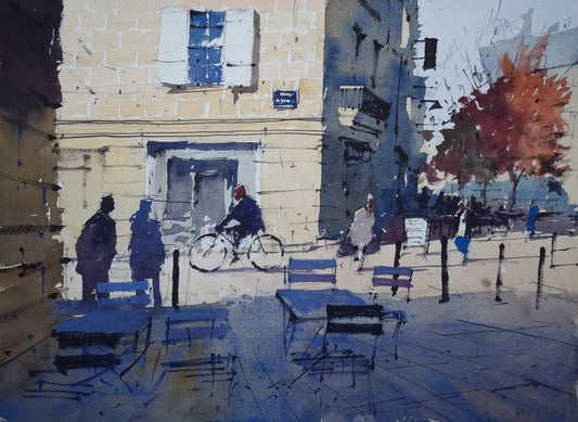 Original Watercolor - Rue Planterose Bordeaux